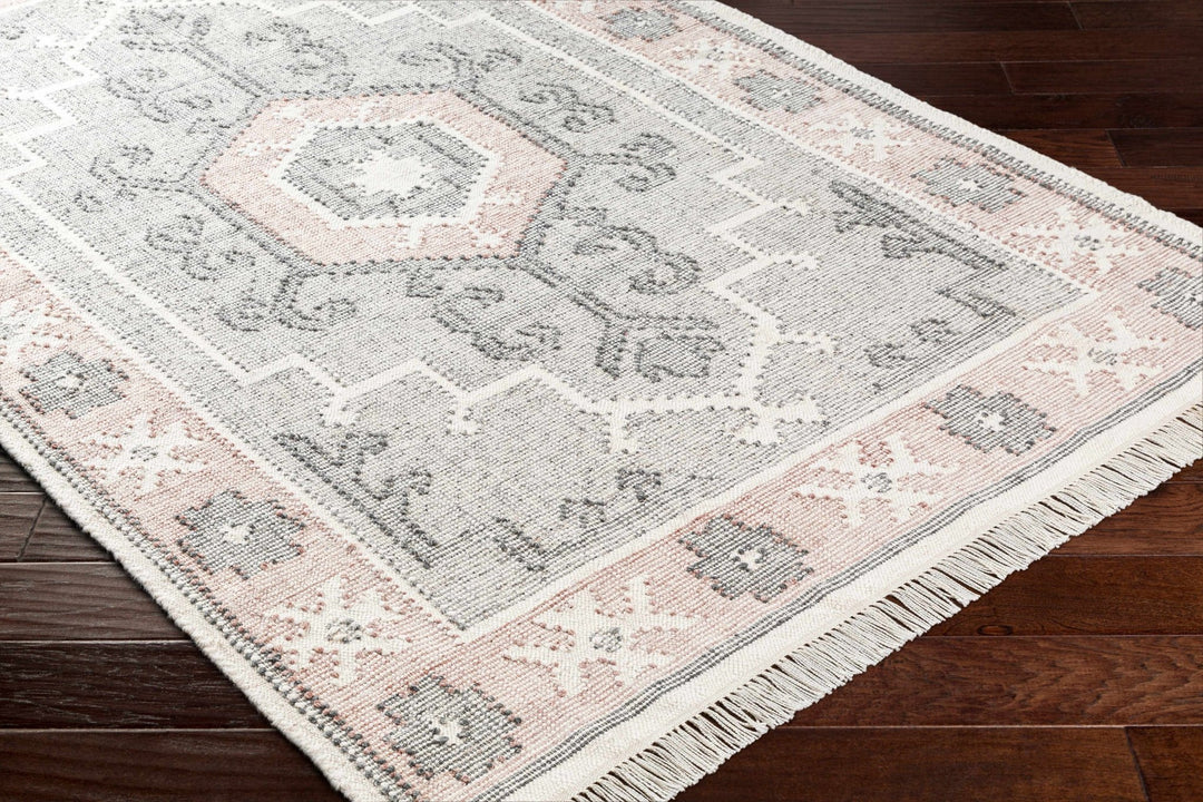Sosa Traditional Tribal Gray And Peach Area Rug - The Rug Decor