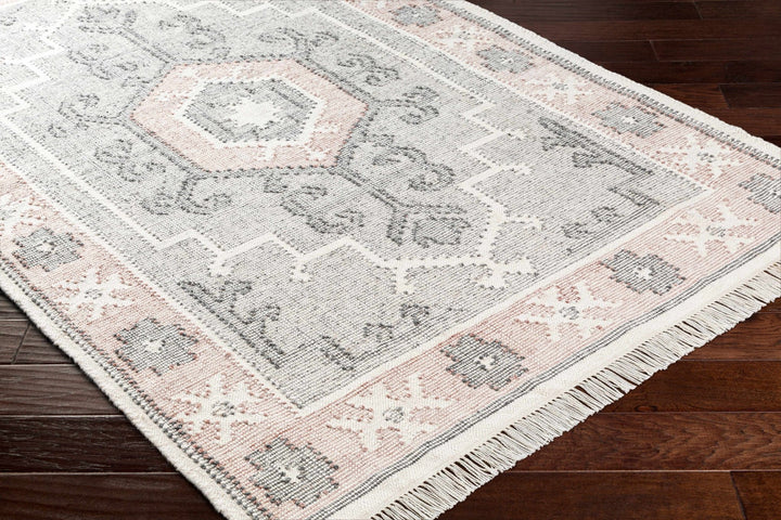 Sosa Traditional Tribal Gray And Peach Area Rug - The Rug Decor