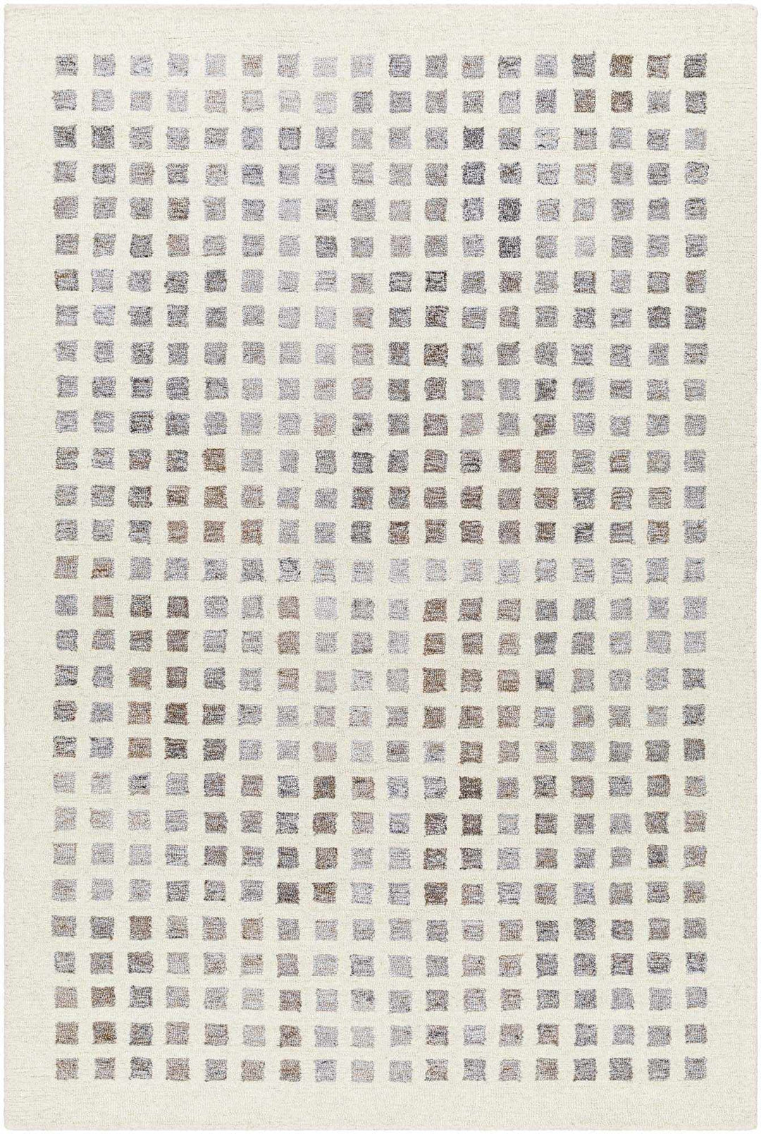 Harib Modern Style Beige And Gray Hand Tufted Wool Area Rug