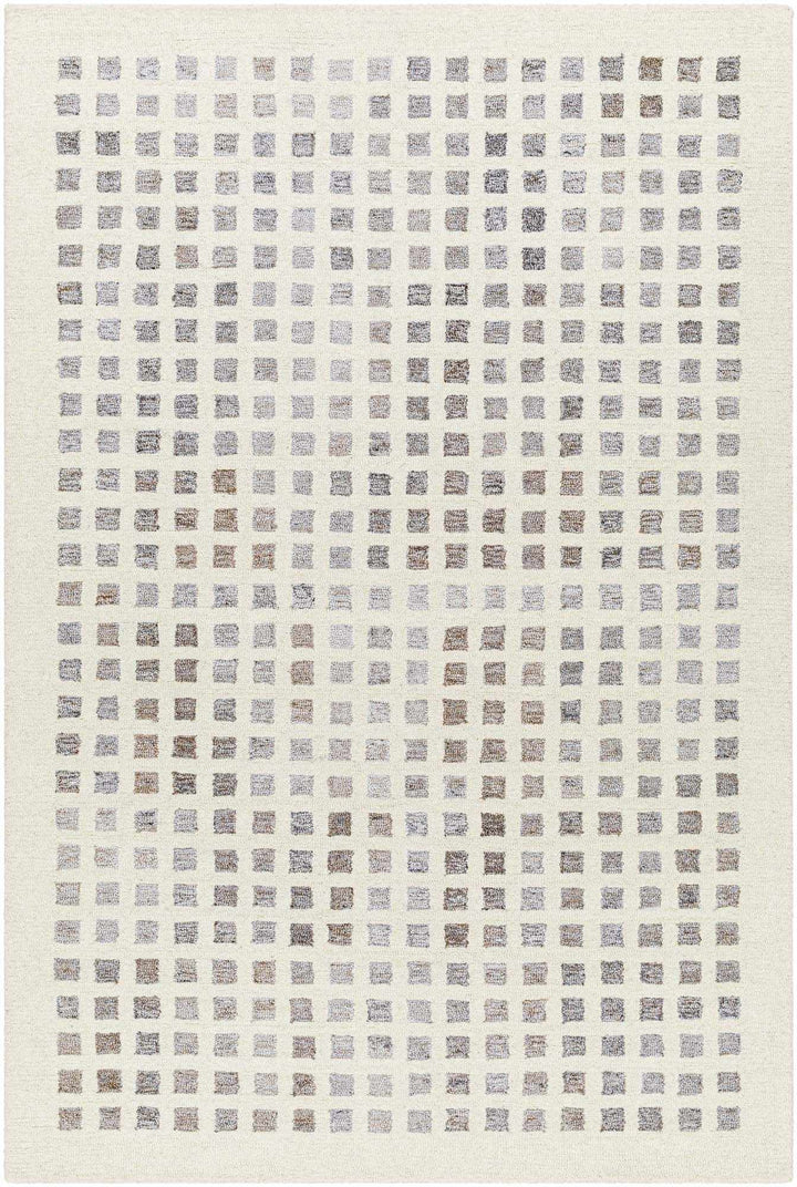 Harib Modern Style Beige And Gray Hand Tufted Wool Area Rug