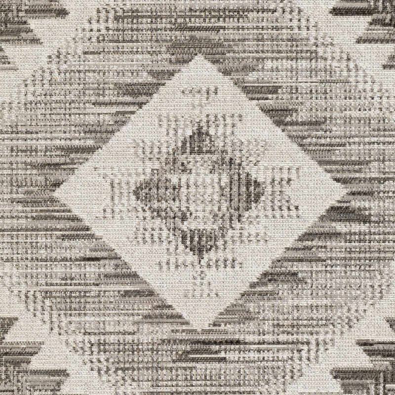 Southwestern Design Ivory and Charcoal Design area rug - The Rug Decor