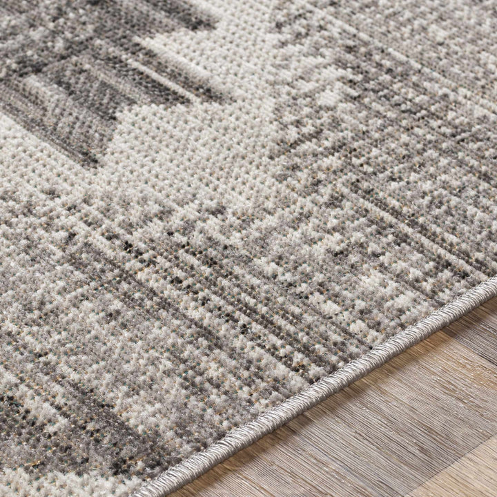 Southwestern Design Ivory and Charcoal Design area rug - The Rug Decor