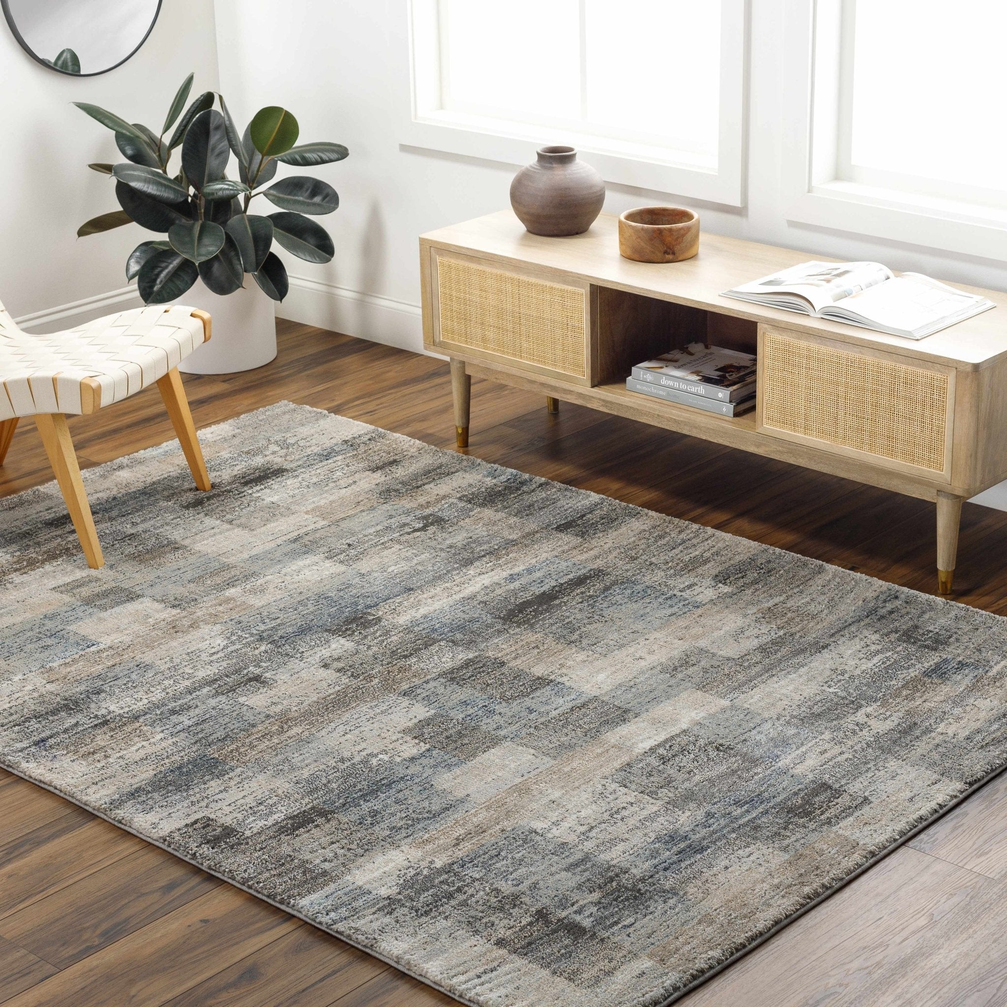 Southwestern Style Gray Machine Woven Area Rug – The Rug Decor