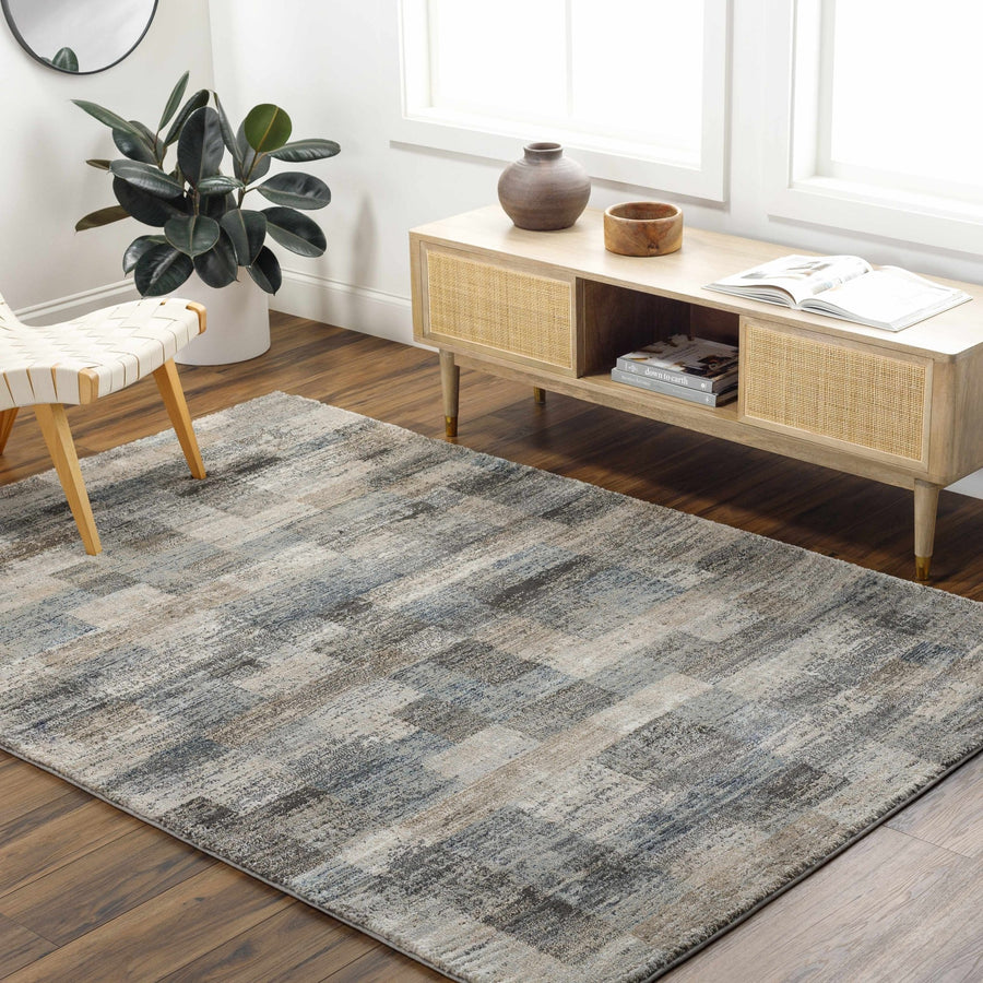 Southwestern Style Gray Machine Woven Area Rug - The Rug Decor