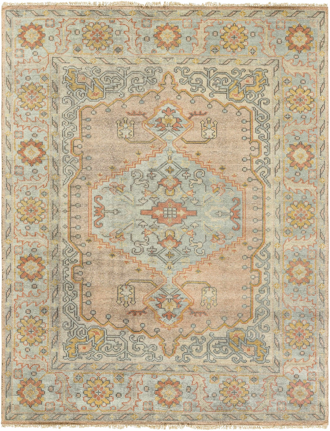 Soyung Hand Knotted Traditional Beige And Gray Rug - The Rug Decor
