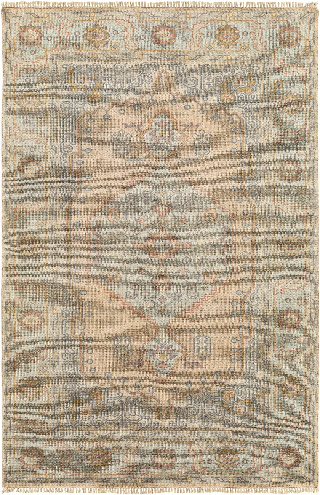 Soyung Hand Knotted Traditional Beige And Gray Rug - The Rug Decor