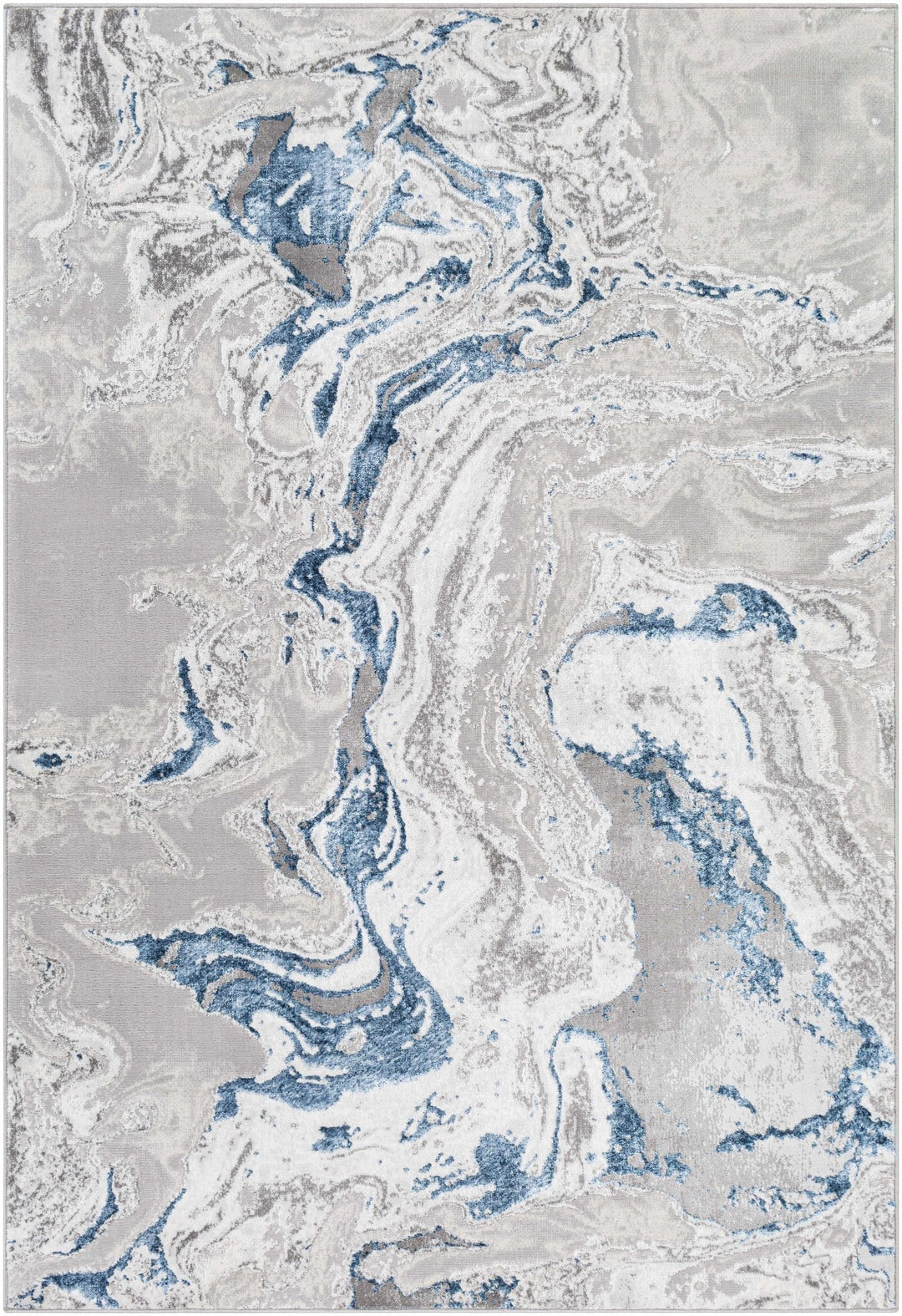 Speldhurst Gray And Blue Modern Abstract Design Area Rug - The Rug Decor