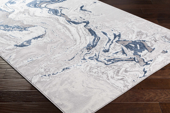 Speldhurst Gray And Blue Modern Abstract Design Area Rug - The Rug Decor