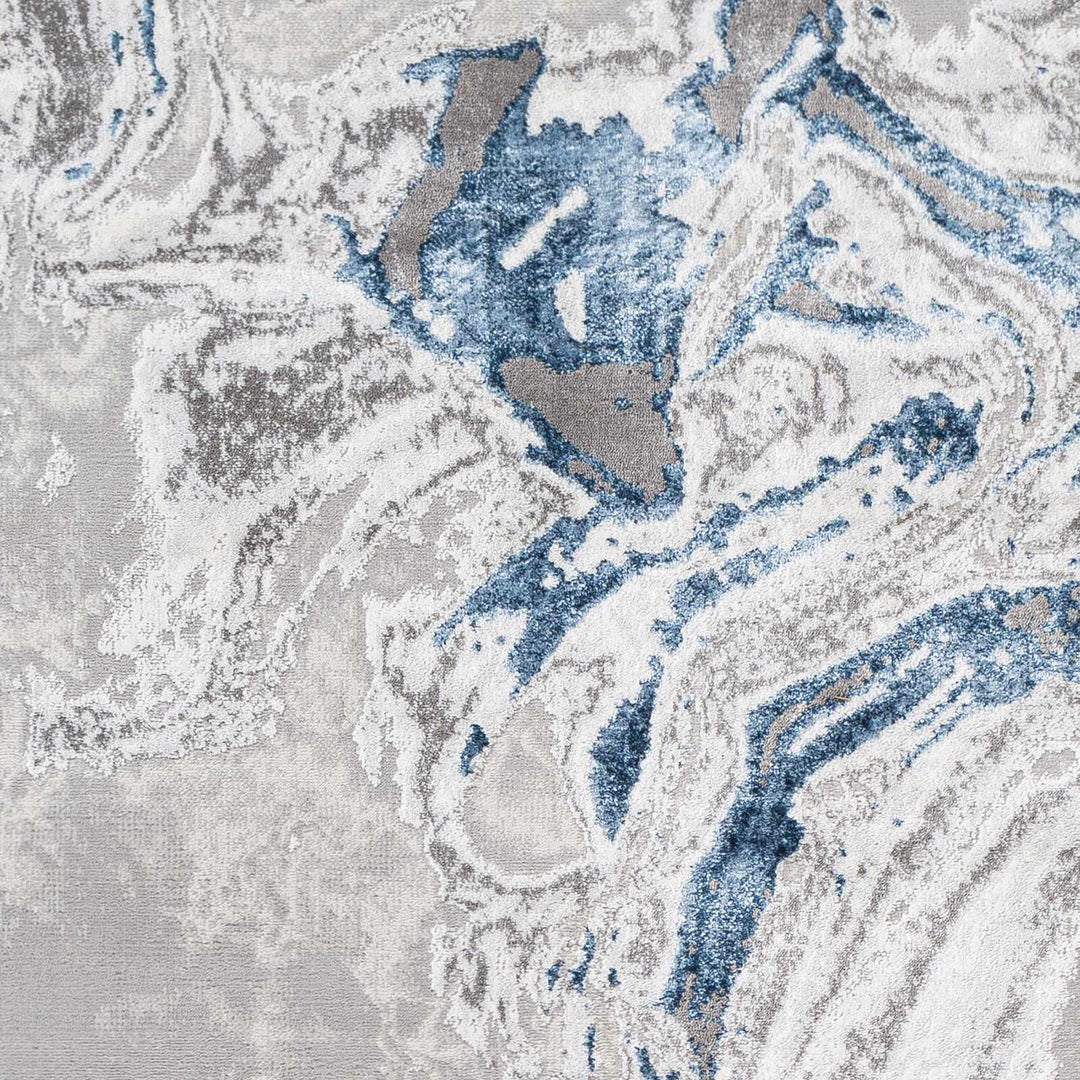 Speldhurst Gray And Blue Modern Abstract Design Area Rug - The Rug Decor