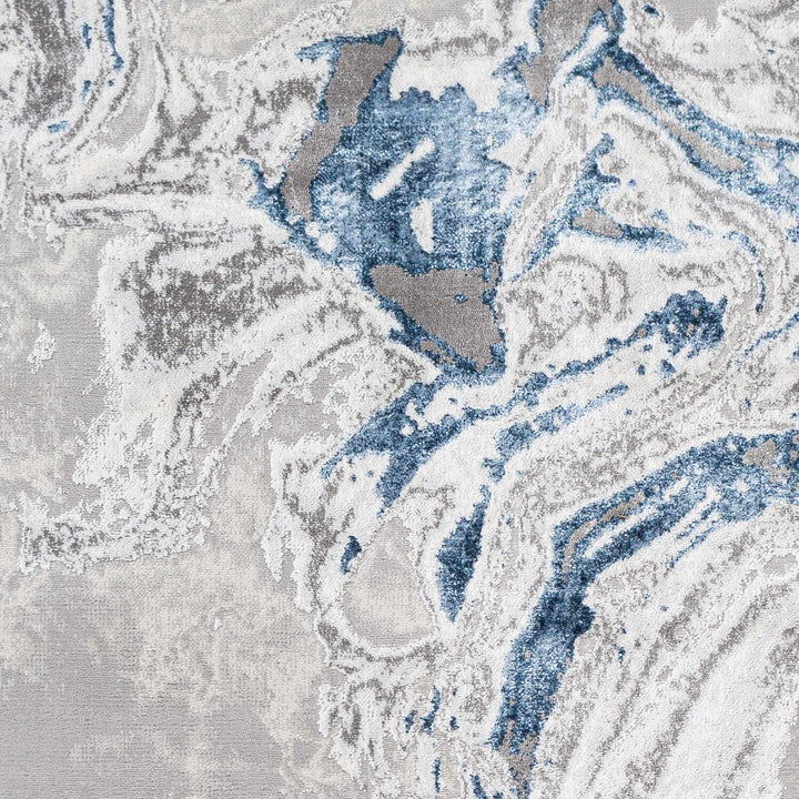 Speldhurst Gray And Blue Modern Abstract Design Area Rug - The Rug Decor