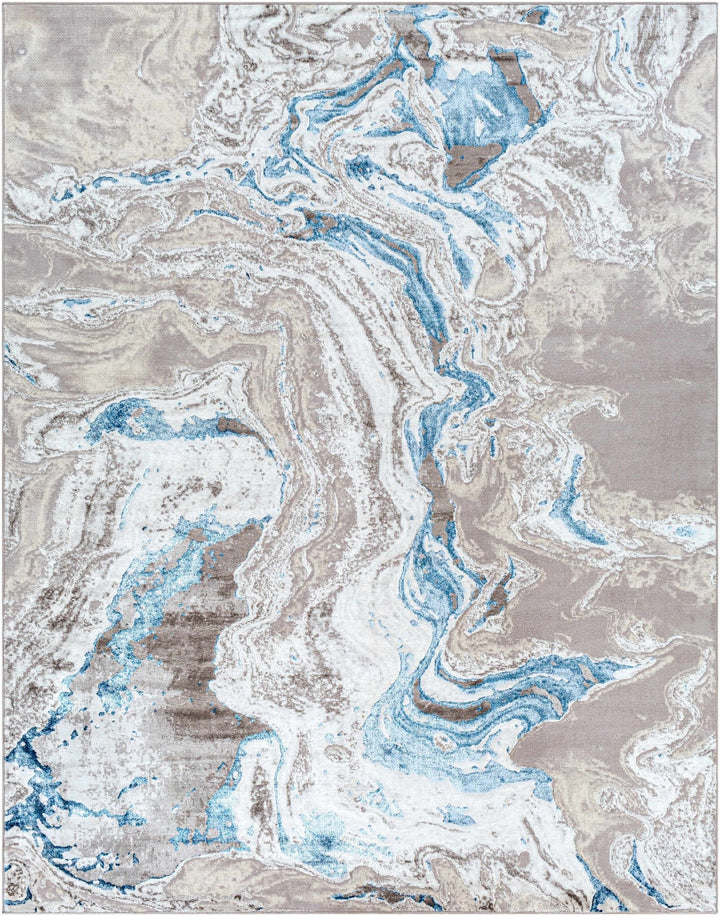 Speldhurst Gray And Blue Modern Abstract Design Area Rug - The Rug Decor