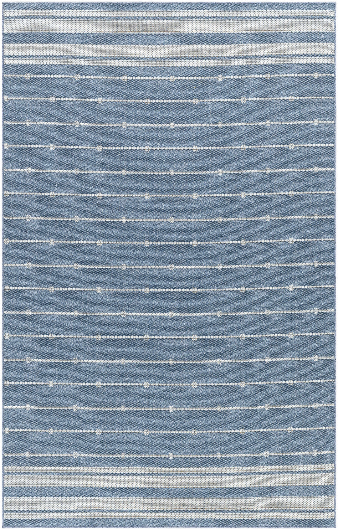 Palma Modern Stripe Pattern Blue Outdoor Area Rug