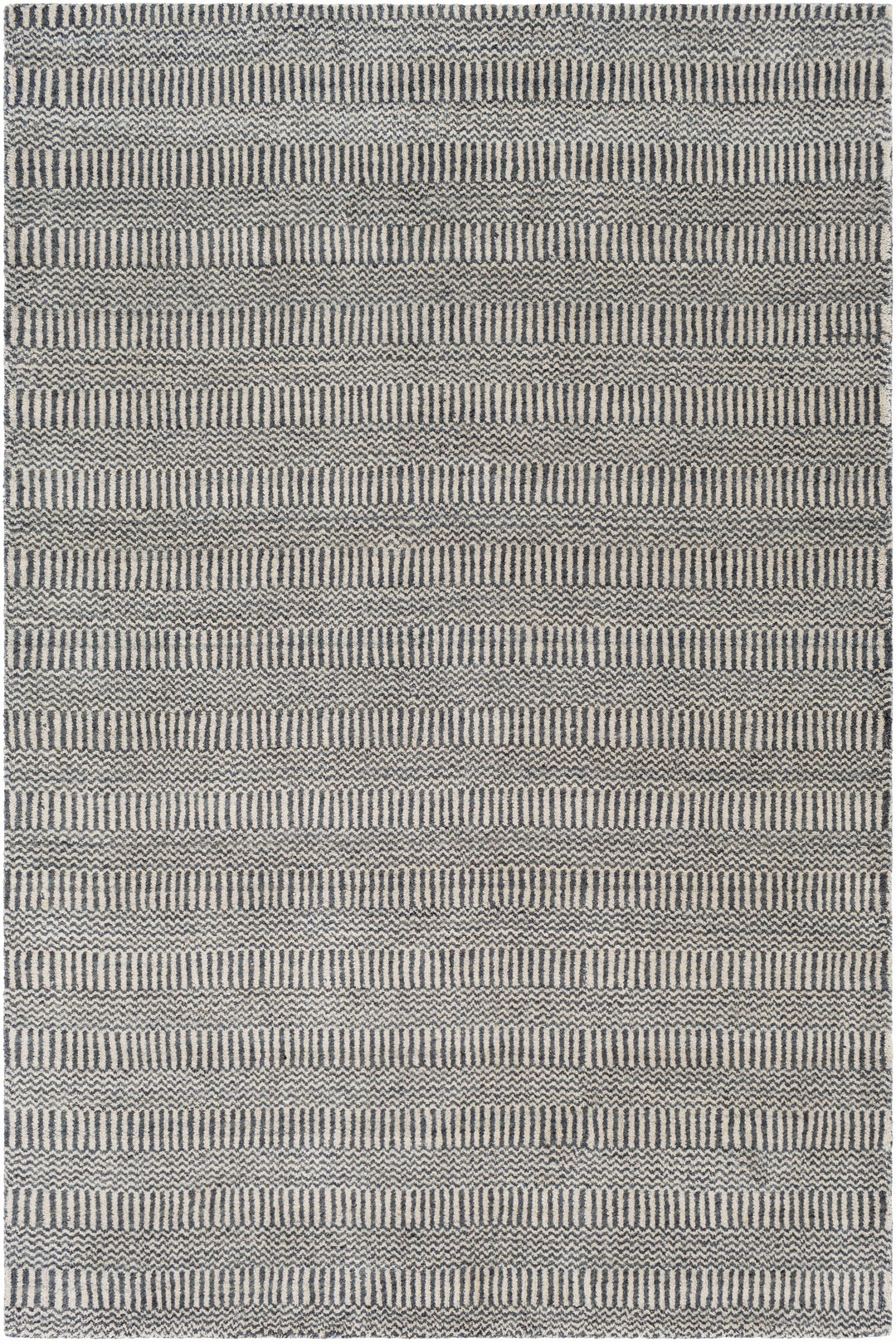 Spencerport Contemporary Style Beige And Gray Hand Loomed Area Rug