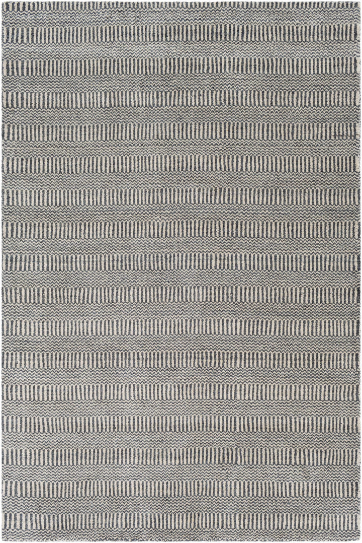 Spencerport Contemporary Style Beige And Gray Hand Loomed Area Rug