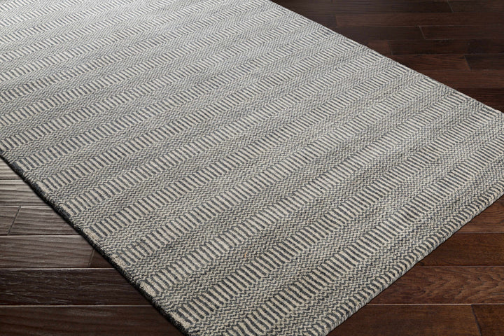 Spencerport Contemporary Style Beige And Gray Hand Loomed Area Rug