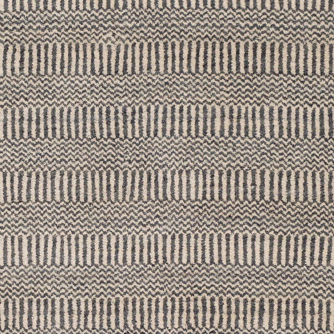 Spencerport Contemporary Style Beige And Gray Hand Loomed Area Rug