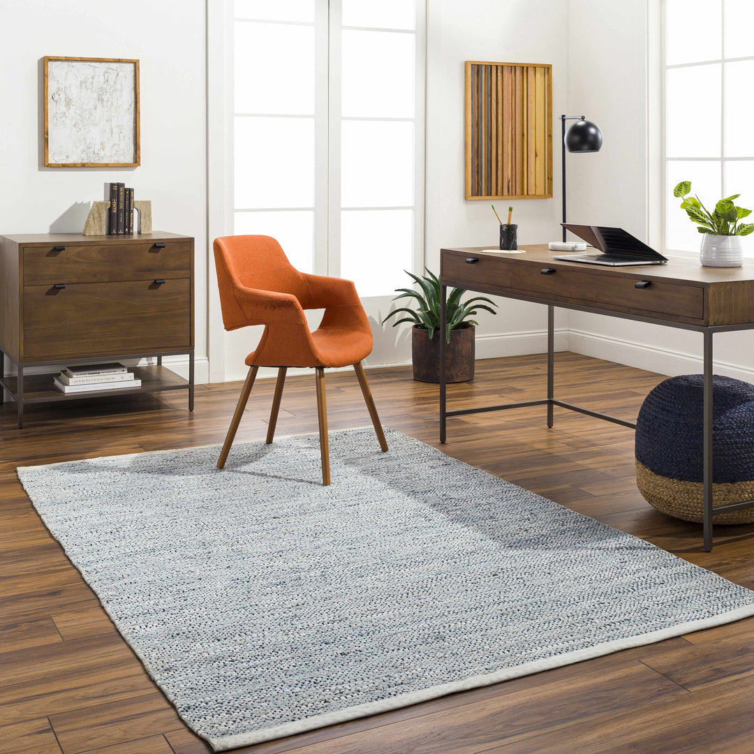 Aneko Blue Contemporary Style Hand Woven Area Rug