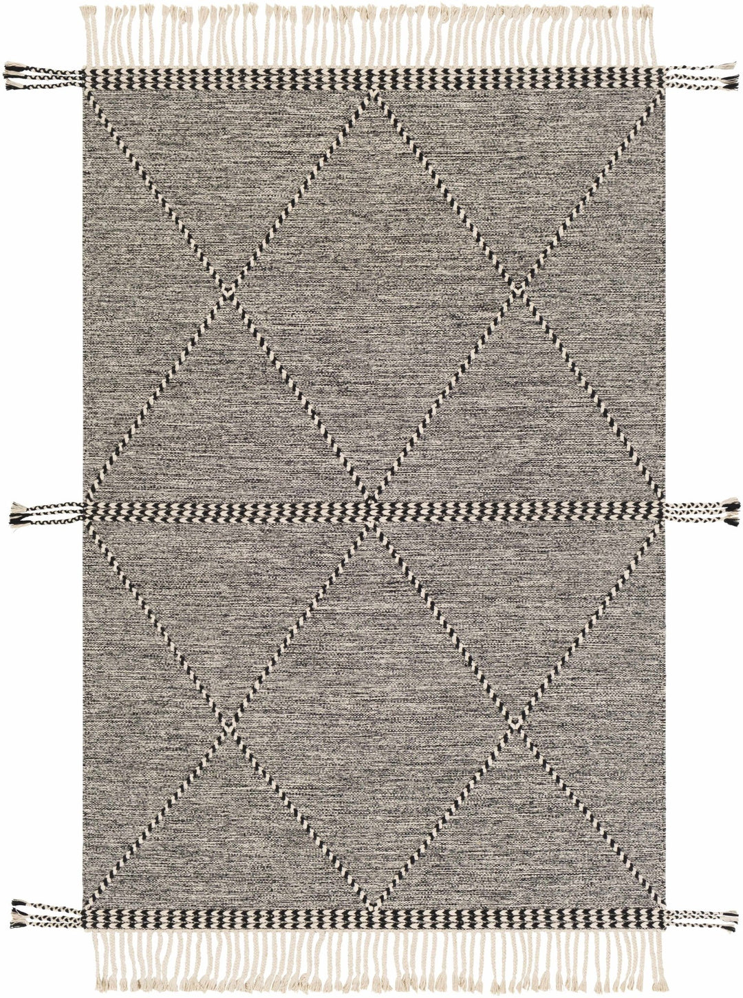 Spottswood Black And Ivory Modern Style Hand Woven Area Rug - The Rug Decor