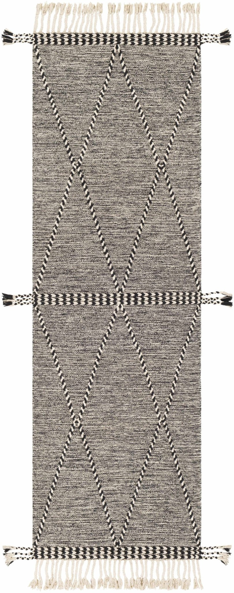 Spottswood Black And Ivory Modern Style Hand Woven Area Rug - The Rug Decor