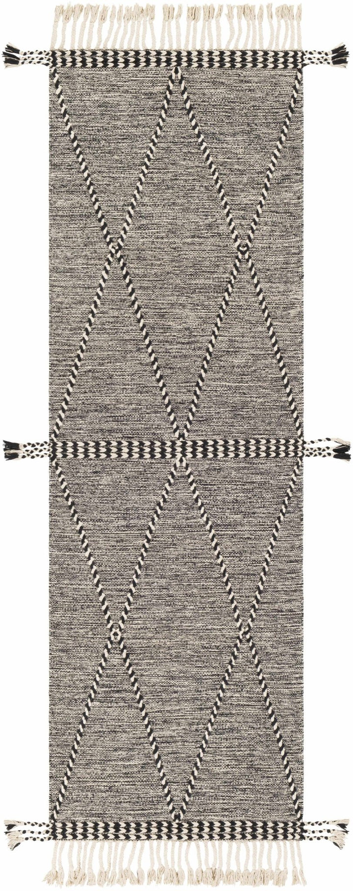 Spottswood Black And Ivory Modern Style Hand Woven Area Rug - The Rug Decor