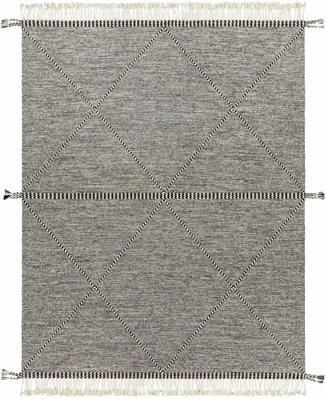 Spottswood Black And Ivory Modern Style Hand Woven Area Rug - The Rug Decor