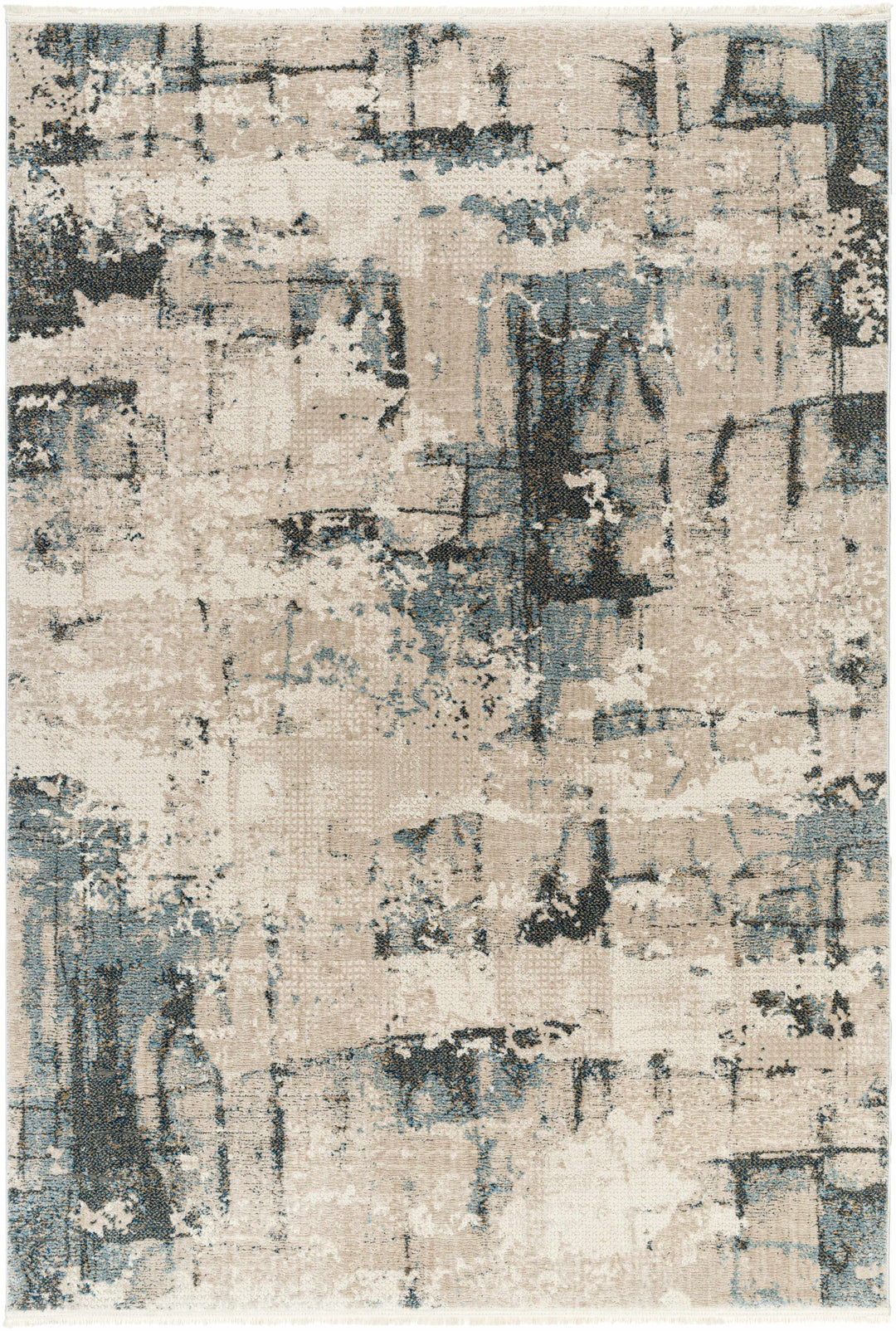 Itsuo Contemporary Abstract Beige And Gray Area Rug