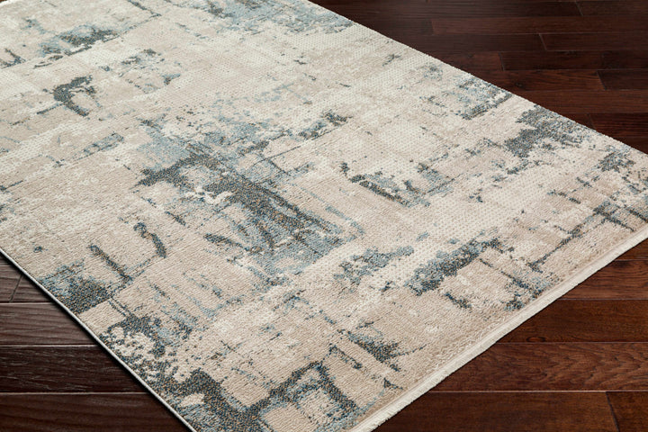 Itsuo Contemporary Abstract Beige And Gray Area Rug