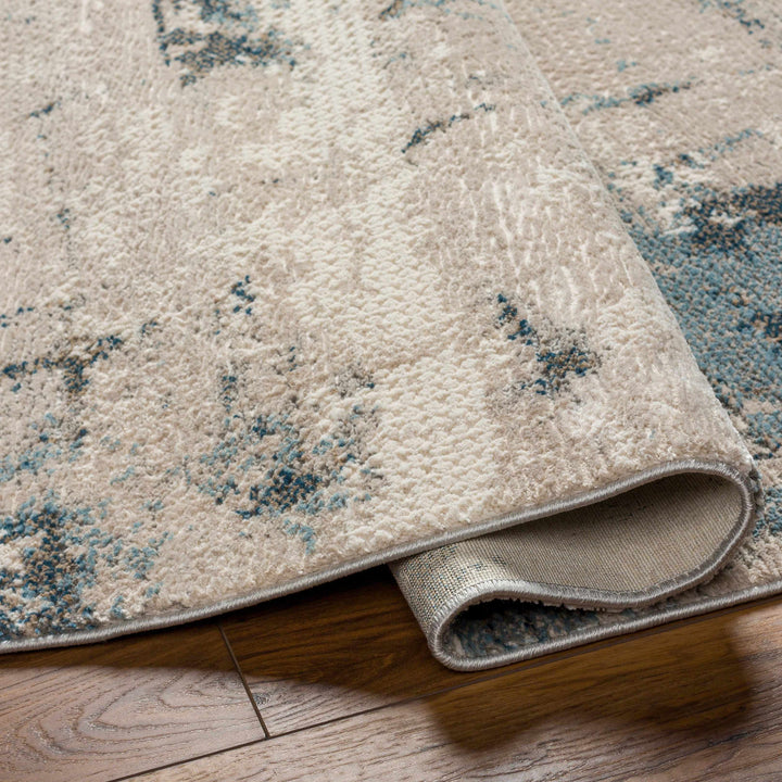 Itsuo Contemporary Abstract Beige And Gray Area Rug