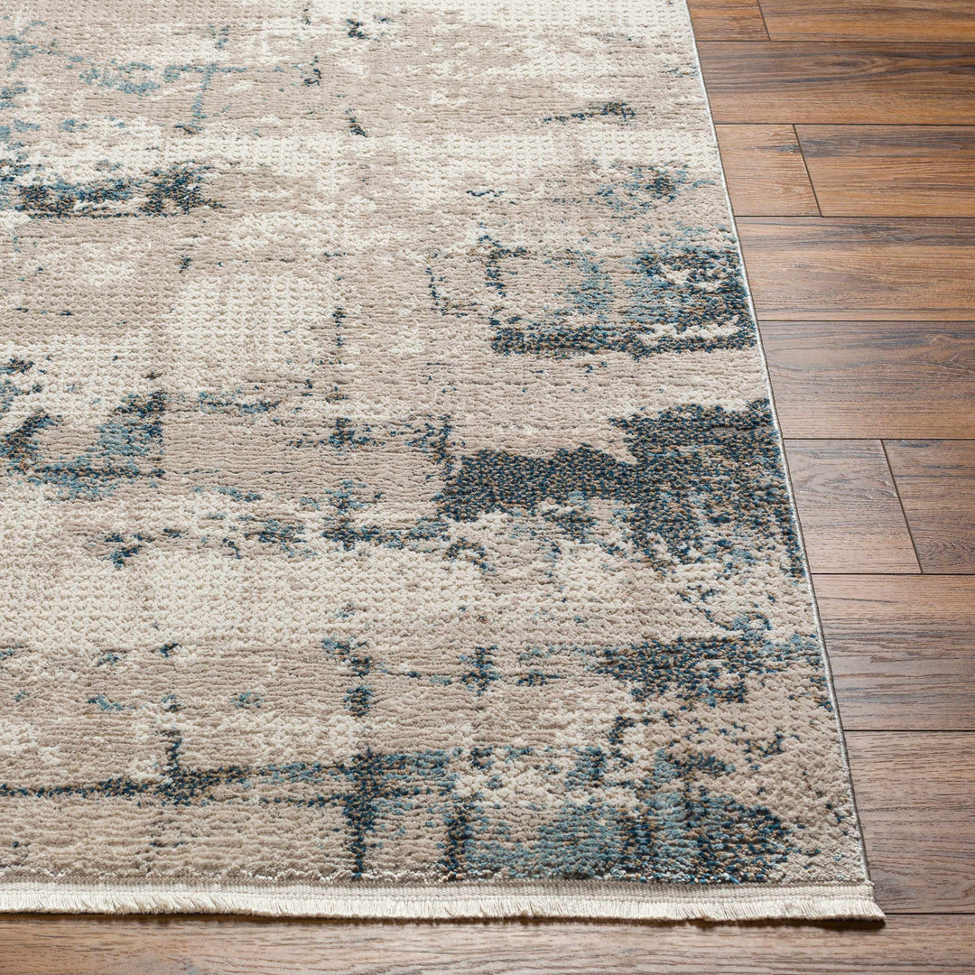 Itsuo Contemporary Abstract Beige And Gray Area Rug