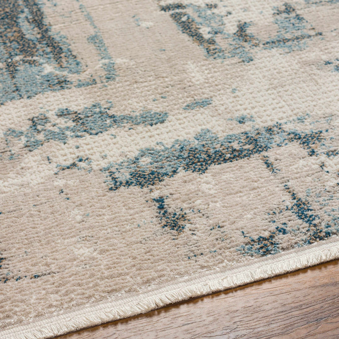 Itsuo Contemporary Abstract Beige And Gray Area Rug
