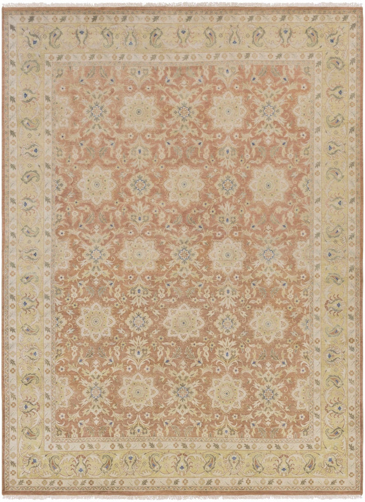 Springerville Traditional Floral Design Beige And Rust Area Rug - The Rug Decor