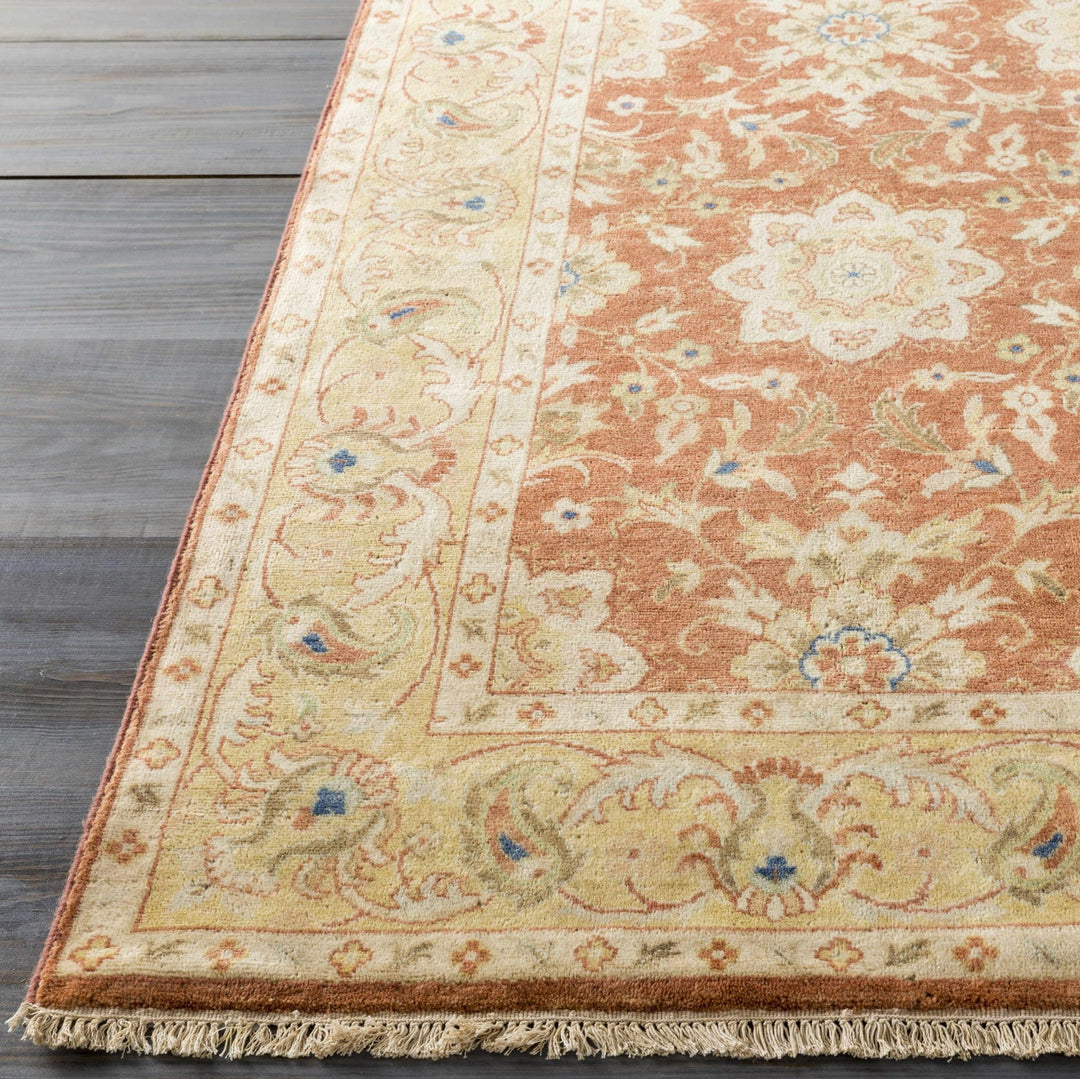 Springerville Traditional Floral Design Beige And Rust Area Rug - The Rug Decor