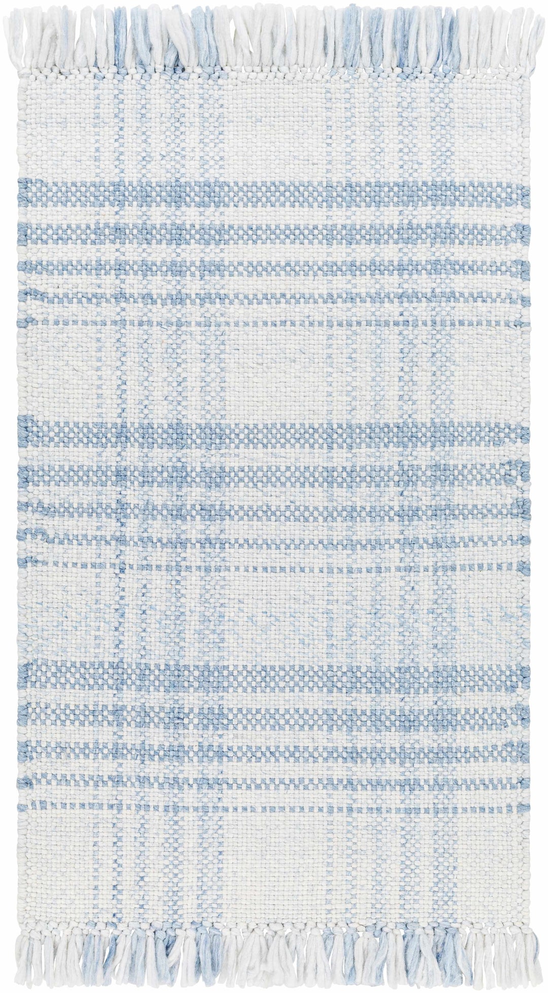 Inara Contemporary Style Blue And White Area Rug
