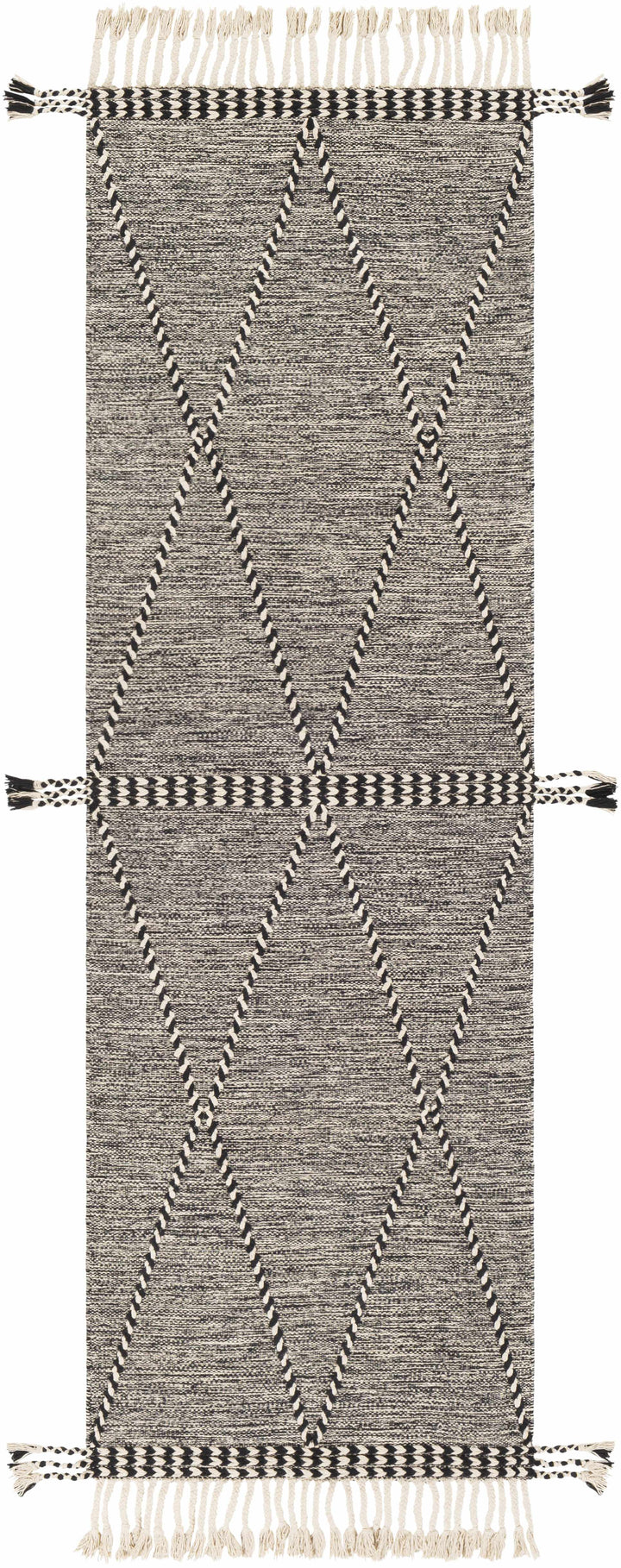 Spottswood Black And Ivory Modern Style Hand Woven Area Rug