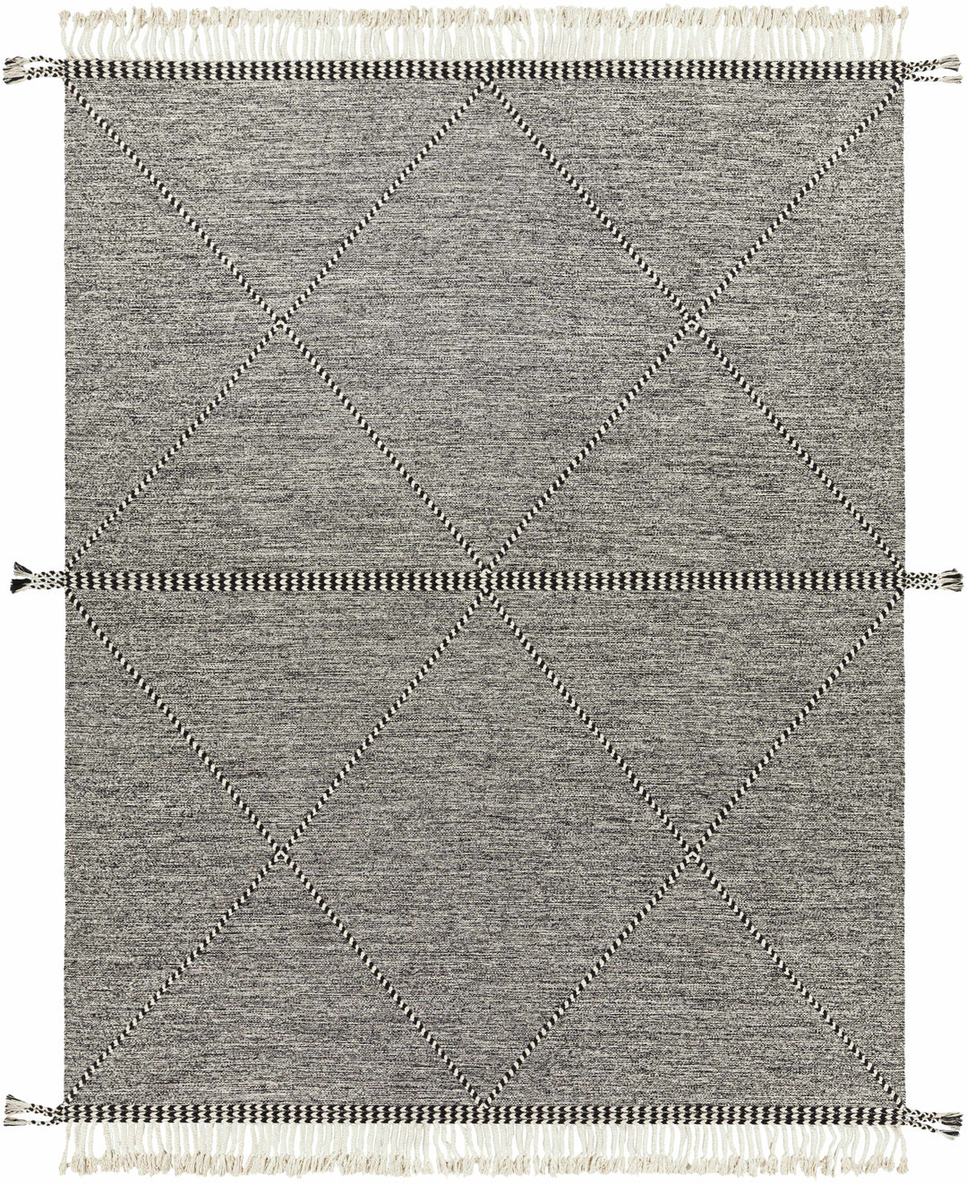 Spottswood Black And Ivory Modern Style Hand Woven Area Rug
