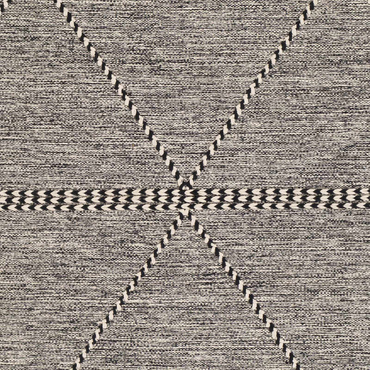 Spottswood Black And Ivory Modern Style Hand Woven Area Rug