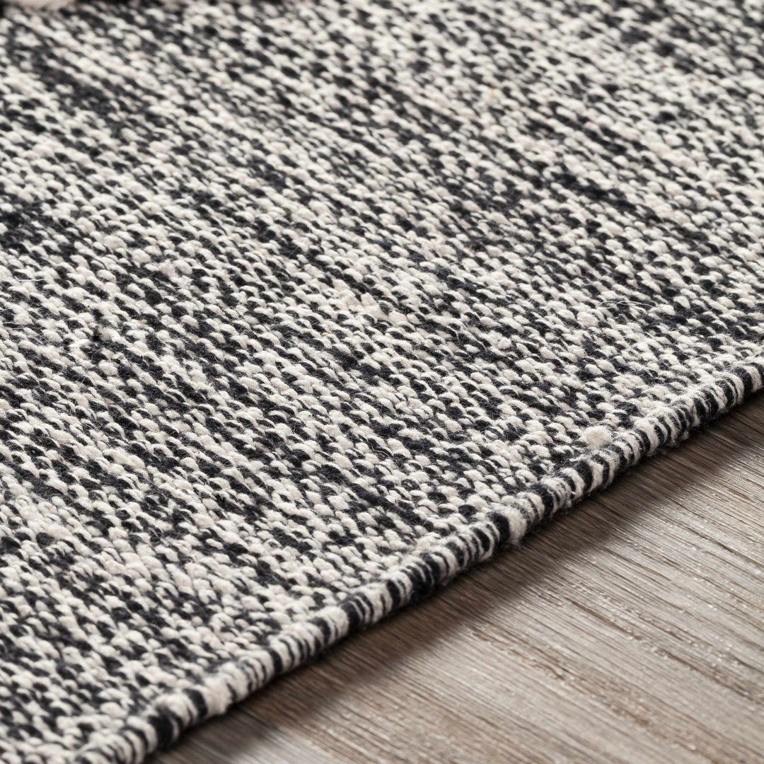 Spottswood Black And Ivory Modern Style Hand Woven Area Rug