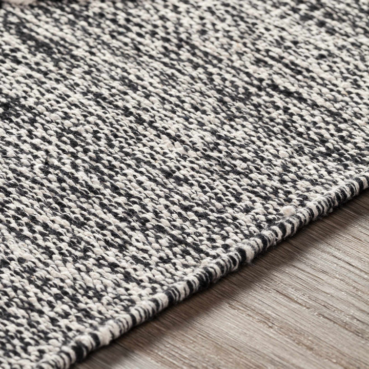 Spottswood Black And Ivory Modern Style Hand Woven Area Rug