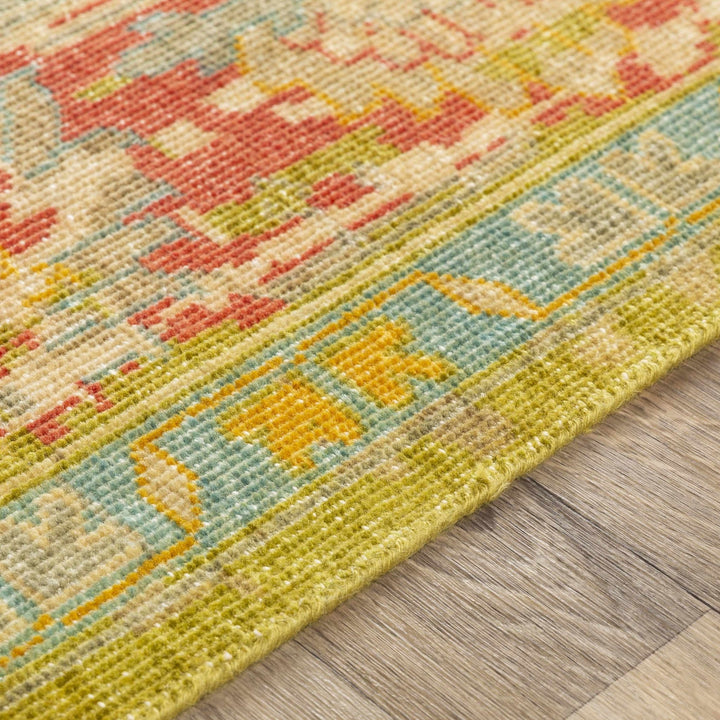 Spurger Transitional Style Olive Hand Knotted Wool Rug - The Rug Decor