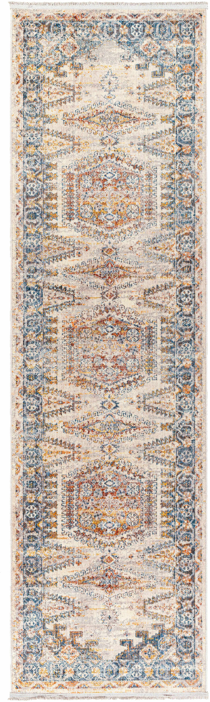 Espy Traditional Beige And Blue Area Rug