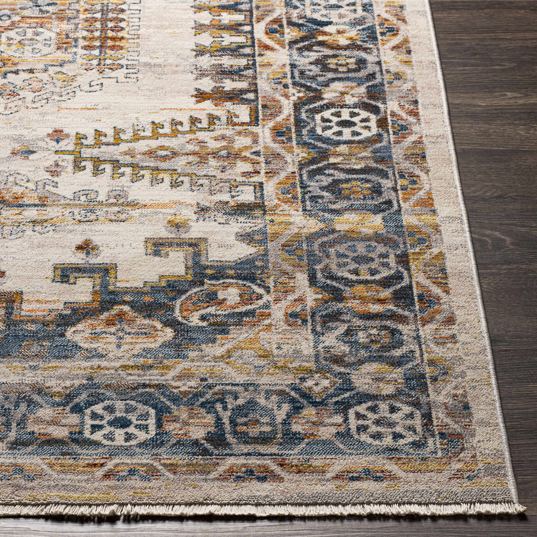 Espy Traditional Beige And Blue Area Rug