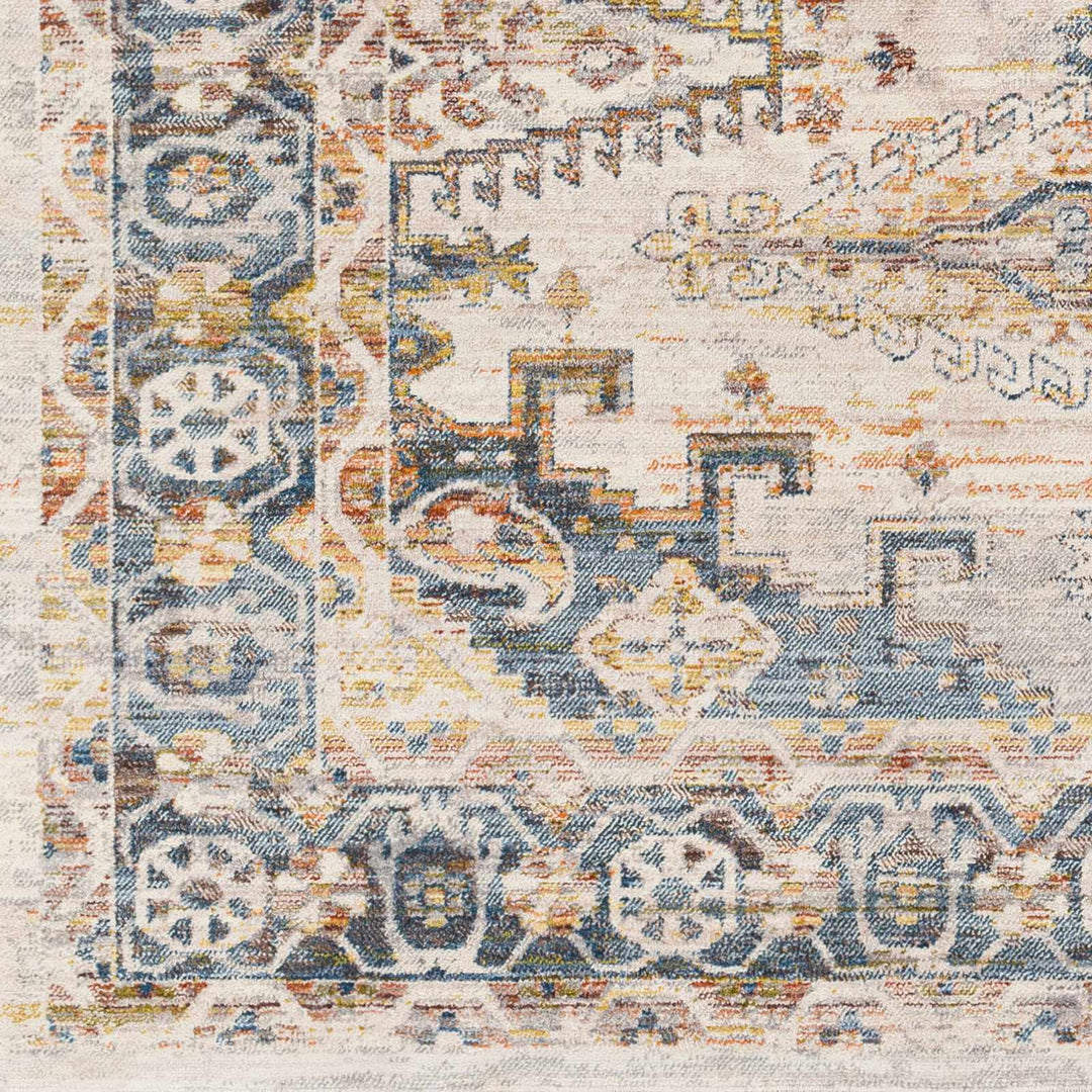 Espy Traditional Beige And Blue Area Rug