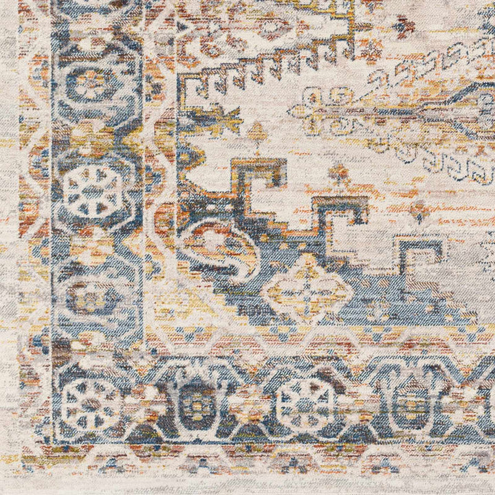 Espy Traditional Beige And Blue Area Rug