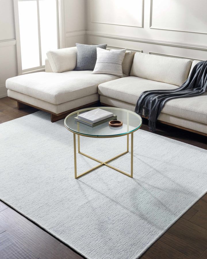 Isako Modern Solid Design White Washable Area Rug