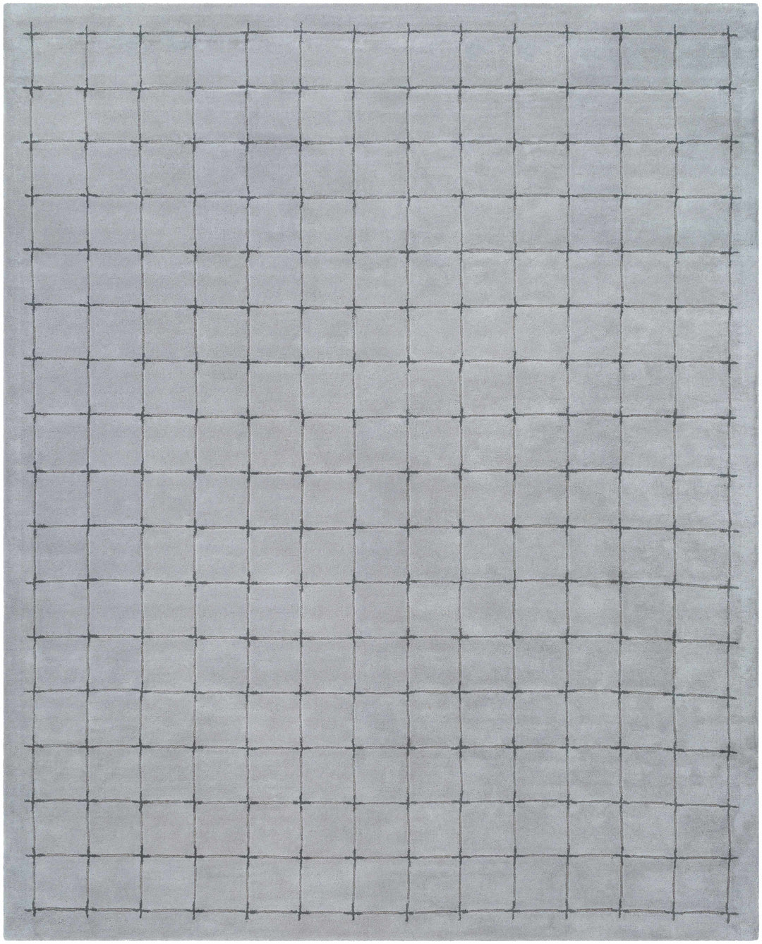 Sanvi Modern Geometrical Gray Hand Tufted Wool Area Rug