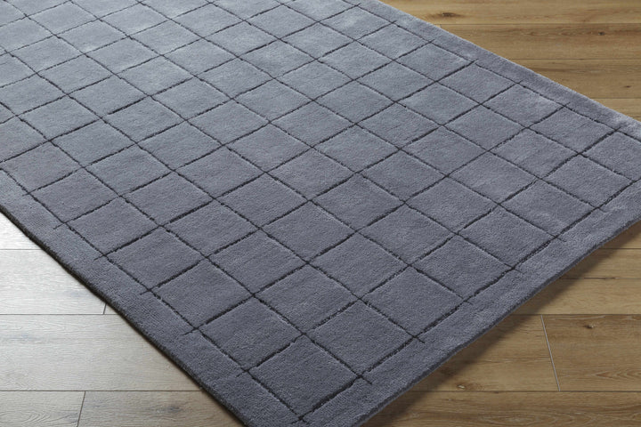 Sanvi Modern Geometrical Charcoal Hand Tufted Area Rug