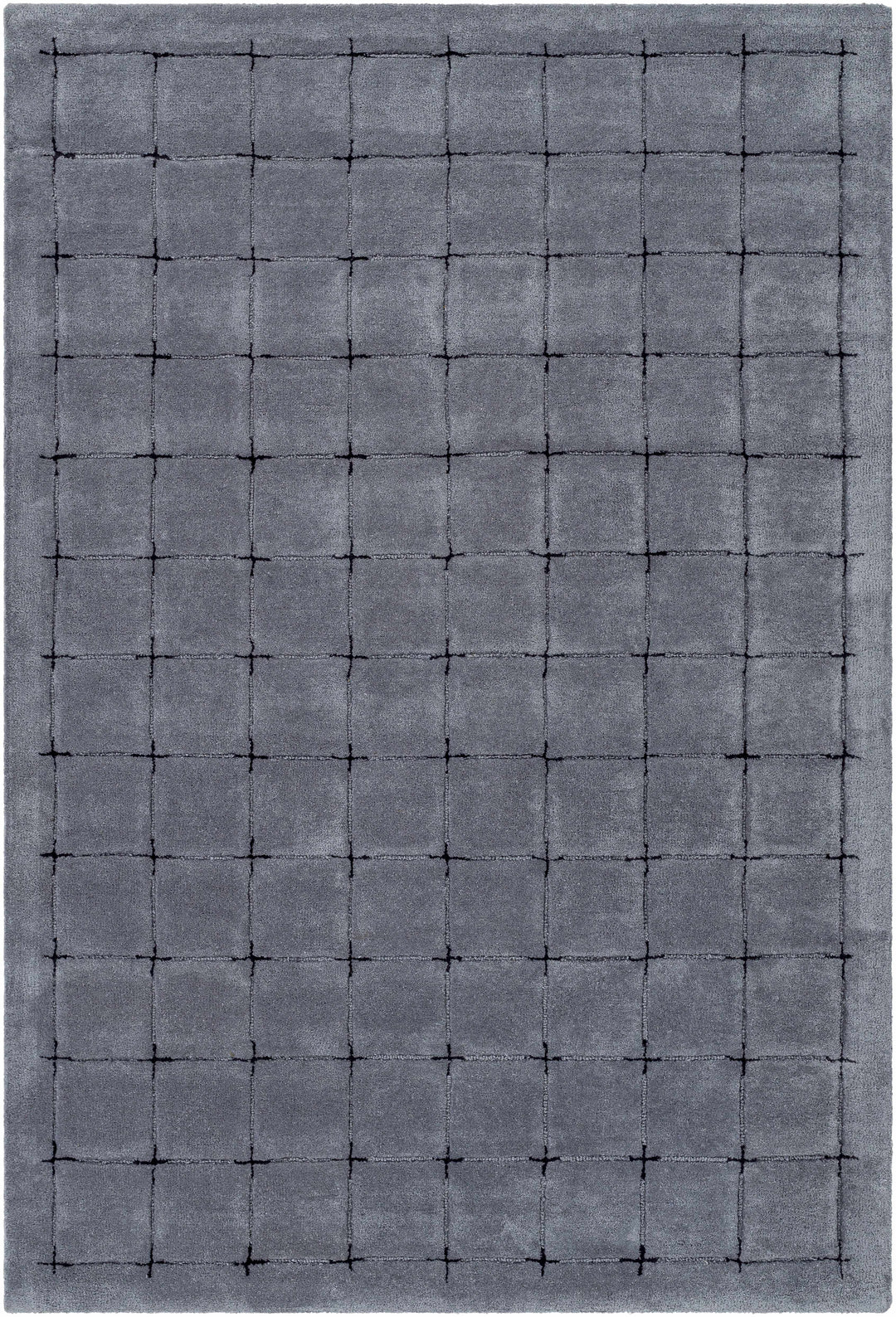 Sanvi Modern Geometrical Charcoal Hand Tufted Area Rug