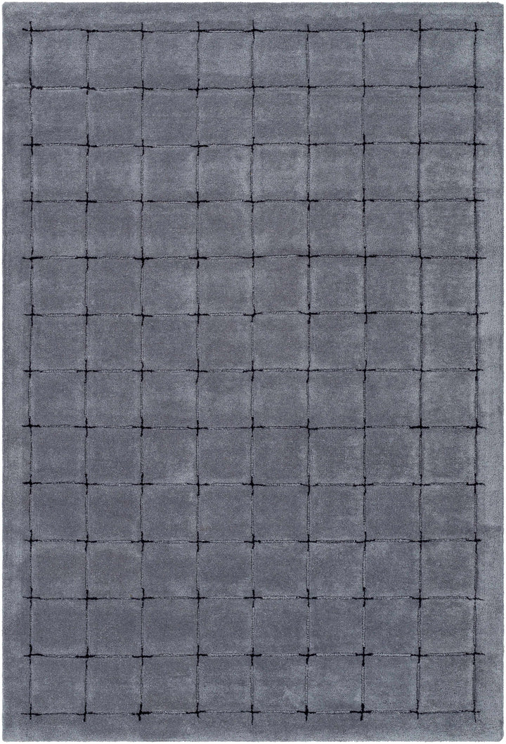 Sanvi Modern Geometrical Charcoal Hand Tufted Area Rug