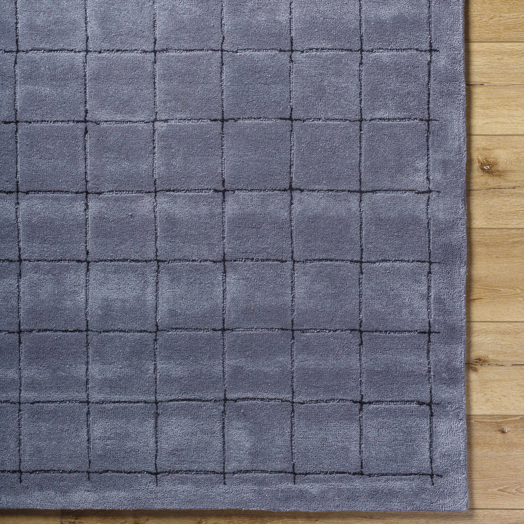 Sanvi Modern Geometrical Charcoal Hand Tufted Area Rug