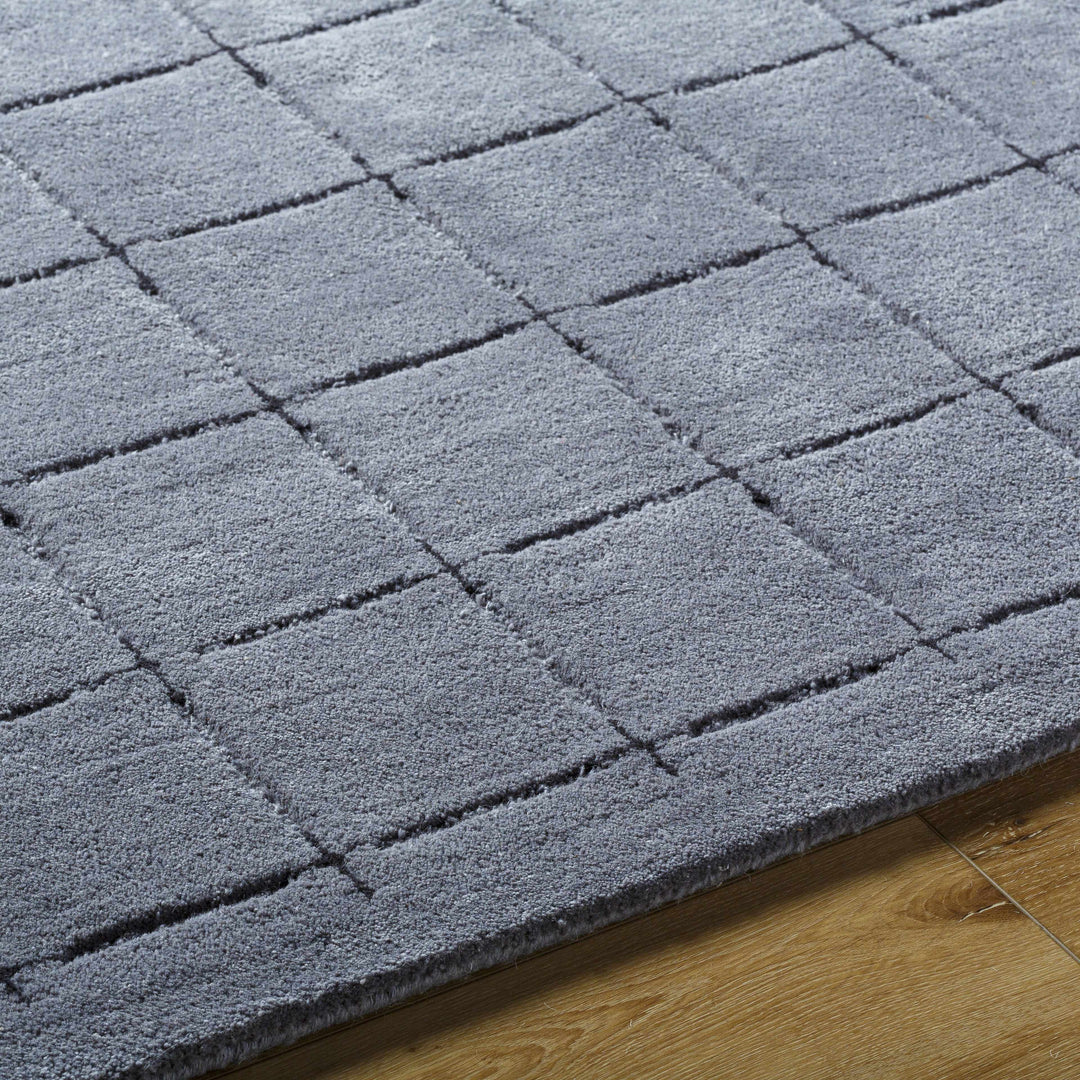 Sanvi Modern Geometrical Charcoal Hand Tufted Area Rug